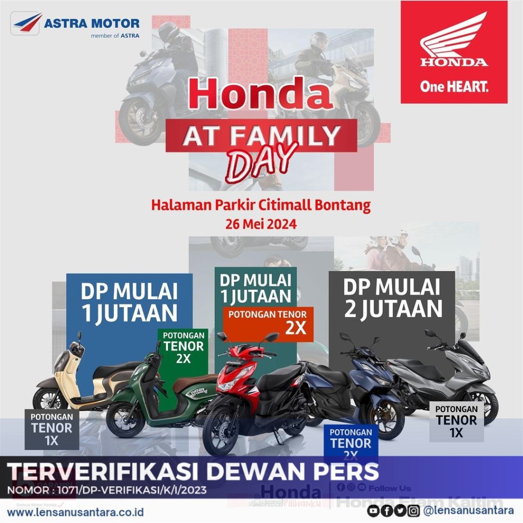 Warga Kota Bontang Bersiap, Honda AT Family Day Siap Temani Waktumu Bersama&nbsp;Keluarga