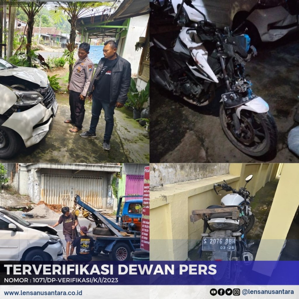 Dua Kendaraan Mengalami Laka Lantas di Ngantang Malang