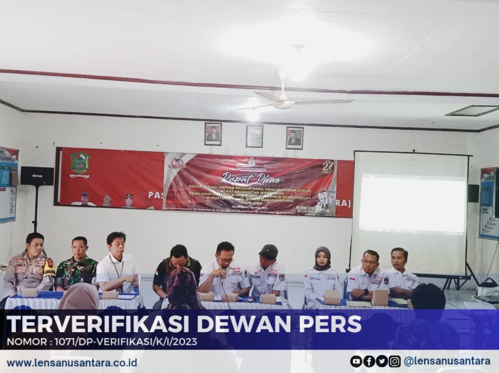 PPK Gelar Rapat Pleno Terbuka, Rekapitulasi DPHP Kecamatan Mandiraja Banjarnegara&nbsp;61.665